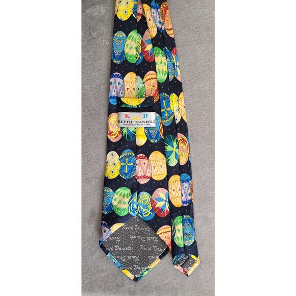 Keith Daniels Paris Italy New York 100% Silk Handmade Neck Tie - Picture 2 of 3